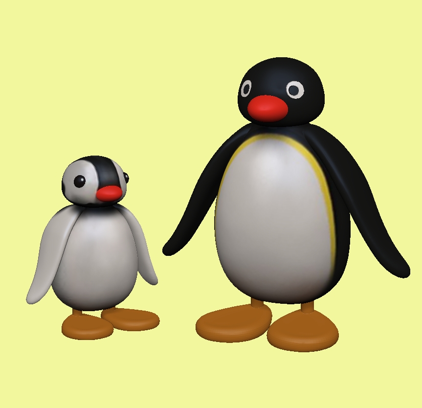 pingu tropft pinguin kunst hirsch retro skulptur antiquität stifthalter dekorativ kunstspielzeug krächzen panda tier charakter hund hündchen hase katze schwein 3D print model - Mito3D