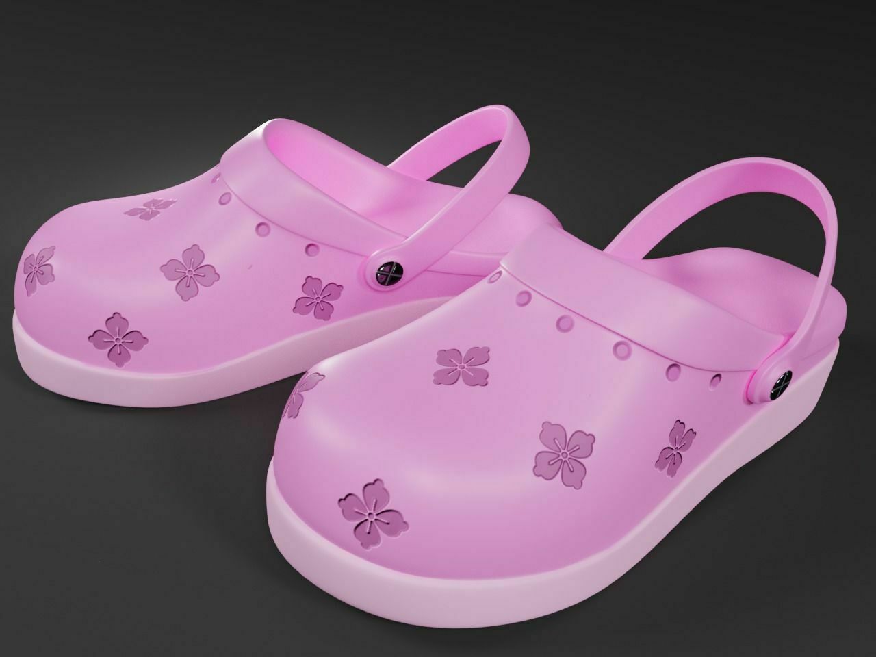 pink chill shoes interior pbr poly blender free character 3D print model - Mito3D