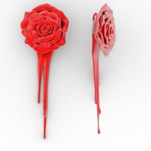 rose pendentif décoratif bijoux cadeau ornement 3d print model - Mito3D