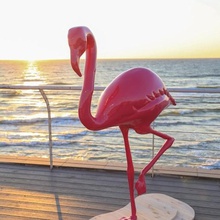 pink flamingo art animal casa 3d print model - Mito3D