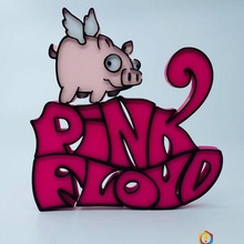 rosado Floyd logo flotadores alerta música 3d print model - Mito3D