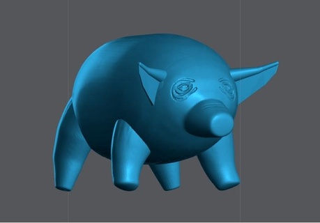 pink floyd pig balloon 3d print model - Mito3D