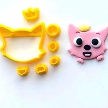rosa fong art cookie passato americano cutter cucciolo di squalo 3d print model - Mito3D