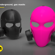 pink gas mask - 6 underground game criminal agent wearable series roleplay halloween helmet cosplay costume ryanreynolds michaelbay gasmask female action 6underground 3d print model - Mito3D