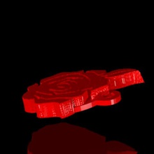 rose trousseau de clés bijoux l'amour coure saint valentin 3d print model - Mito3D