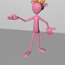 la pantera rosa gioco animali 3d print model - Mito3D