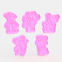 pink panther cookie cutter set 5 home girl cute tv cartoon animal stamp cookies cook cithen cutters 3d print model - Mito3D