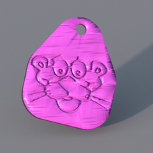 pink panther keychain cartoon cartoons idealab keychains 3d print model - Mito3D