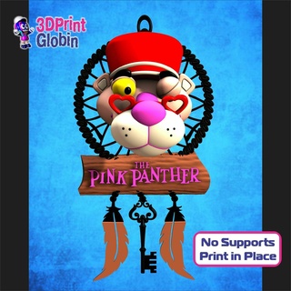 pink panther love - dream catcher 3d print model - Mito3D