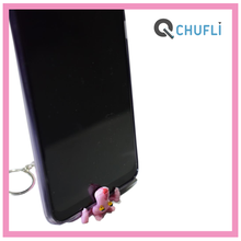 rose panthère téléphone gadget caricature dessin animé cellule titulaire soutien cellulaire clé bague chaîne 3d print model - Mito3D