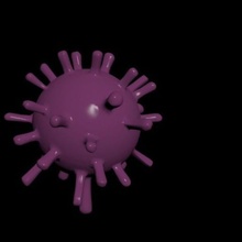 virüs taç pembe çeşitli çelenk bakteri corona Corona covid-19 çizgi film 3d print model - Mito3D