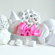 pink art text weight paper minimalism paperweight sign 3d print model - Mito3D