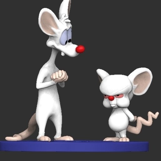 mignolo cervello 3d modello impressione arte Pinkyandthebrain animaniacs ammonitore Warner Bros cartone animato model3d 3dart 3dmodeling culti cults3d toon collezione cartoonnetwork 3D print model - Mito3D