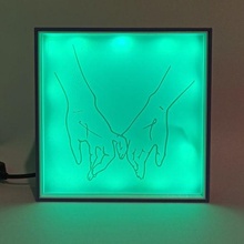Finger Lampe LED Streifen Gadget rgb versprechen Lithophan 3d print model - Mito3D