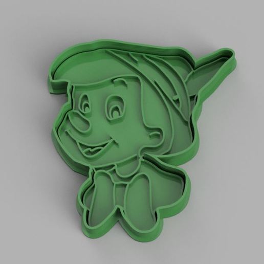 pinocchio à l'emporte-pièce la maison dessins animés fondant les témoins emporte-pièce cutter de coupe craquelins patisserie 3D print model - Mito3D