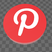 pinterest sociale Rete logo arte Pinterest manifesto attività commerciale 3d print model - Mito3D