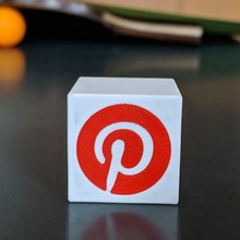 pinterest app art 3d logo apps design flipboard funny icon icons sozial media signs logos 3d print model - Mito3D