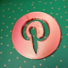 Pinterest logo arte posto ragnatela icona simbolo finestre bricolage 3d 3d print model - Mito3D