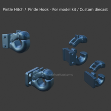 pintle hitch hook - model kit custom diecast truck scale 3d print model - Mito3D