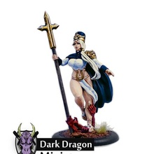 pinup priestess miniature dnd warhammer kingdom death pathfinder mini game dungeons dragons rpg 3d print model - Mito3D