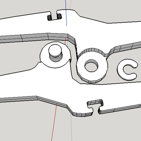 pinzas clamp con banda elstica tool clip 3D print model - Mito3D