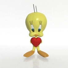 piolin arte giocattolo titti giocattoli animale cartone animato carattere San Valentino giorno 3d print model - Mito3D