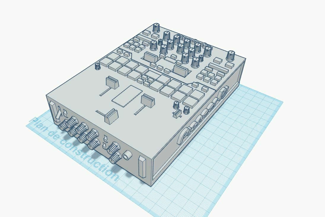 pioneer djm s9 turntable scratch mix dj rap collector miniature table hiphop 3D print model - Mito3D