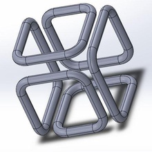 tubería de cubo art la square ronda juguete pisapapeles el formulario simetría 3d print model - Mito3D
