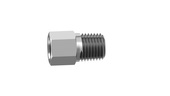 pipe bushing reducer 1 4 npt 8 f fitting hex head connector plumbing industrial piping 3d print model - Mito3D