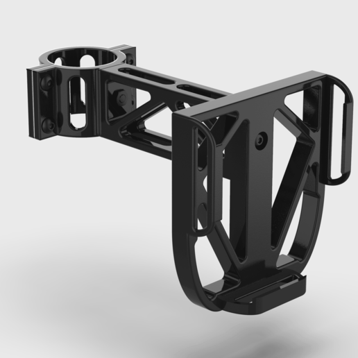 pipe clamp phone holder gadget 3D print model - Mito3D