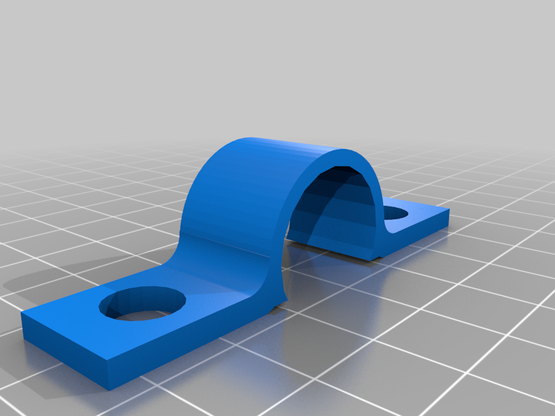 tubo clip montare plastica vite tinketcad parete domestico 3D print model - Mito3D