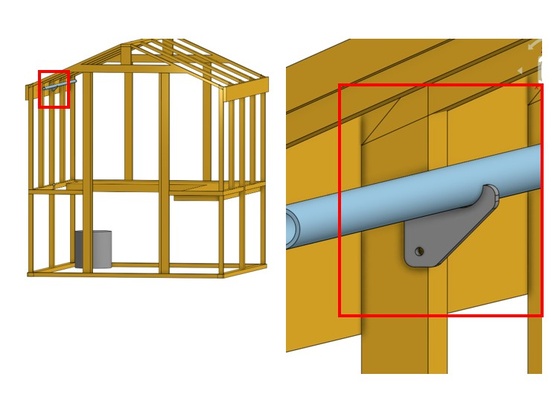 rohr aufhänger bracket vertikale hydroponisch turm garten diy 3d print model - Mito3D