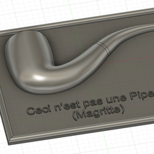 pipe magritte art table 3d print model - Mito3D