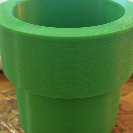 pipe mario pot decoration plant 3D print model - Mito3D
