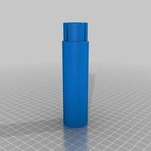 pipe middle piece 3 customizer tube containers 3d print model - Mito3D