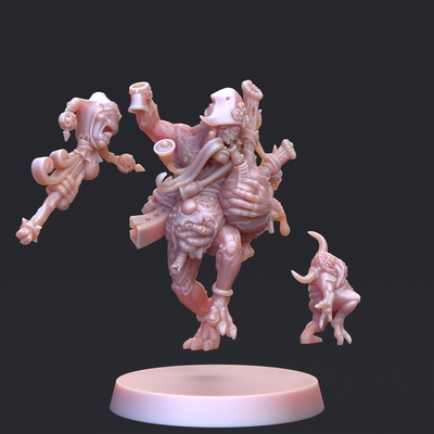 pfeifer spiel miniatur figur krieger körper schlacht kunst 3d print model - Mito3D