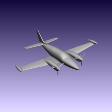 piper cheyenne model airplanes plane aircraft 3d print model - Mito3D