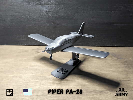 cornemuseur pa 28 cherokee aviation avion pa28 archer guerrier cessna général échelle modèle hêtre 3d print model - Mito3D