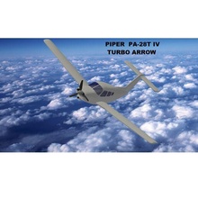 cornemuseur pa 28t turbo Flèche iv 650mm tester pièces pa28 avion rc modèle lw pla lumière poids parc prospectus civil 3d print model - Mito3D