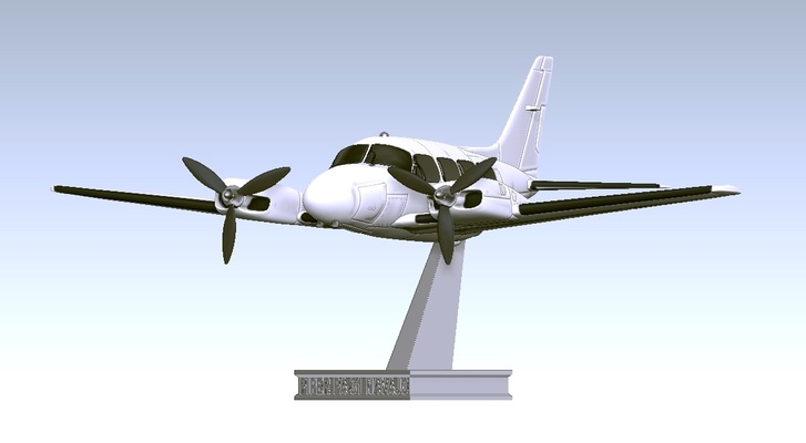 cornemuseur pa 31 navajo pa31 avion 3d print model - Mito3D