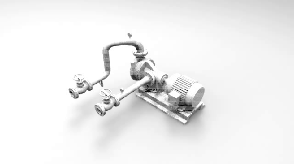 Rohrleitungen Pumpe Installation 3d print model - Mito3D