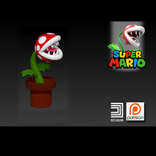 piranha plantar super mario manos snes jogos brinquedo arte Amiibo nendoróide funko pop Nintendo 3d print model - Mito3D