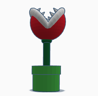 piranha plante mario art jouet nintendo Luigi tube 3d print model - Mito3D