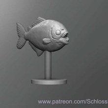 piranha dnd dungeons and dragons tabletop toy 3d print model - Mito3D