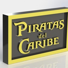 piratas del caribe Kunst jack sparrow taiced pelicula placa 3d print model - Mito3D
