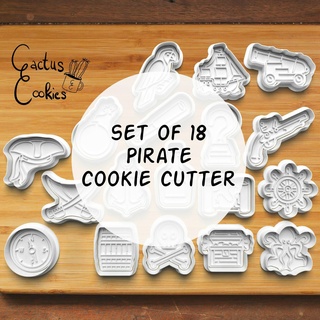 pirate bulk cookie cutter set 0524 3d print model - Mito3D