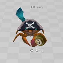 pirata de cangrejo juego 3d print model - Mito3D