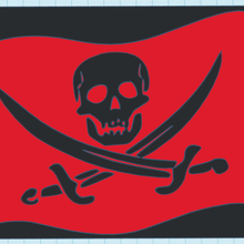 bandiera pirata vari la 3d print model - Mito3D