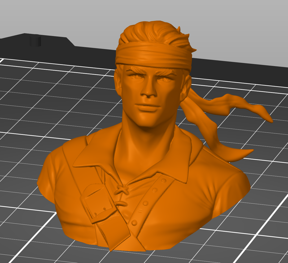 pirata ojo halcón busto justicia liga vengadores antiguo mundo estatua maravilla 3D print model - Mito3D