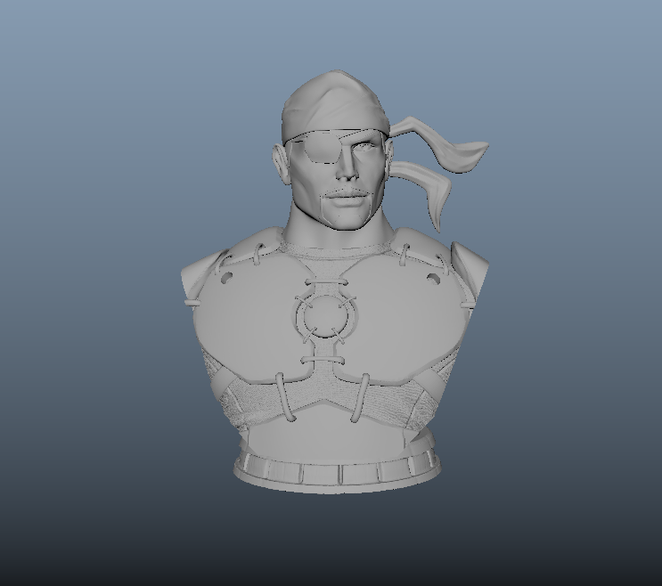 pirata hierro hombre busto justicia liga vengadores antiguo mundo estatua maravilla 3D print model - Mito3D